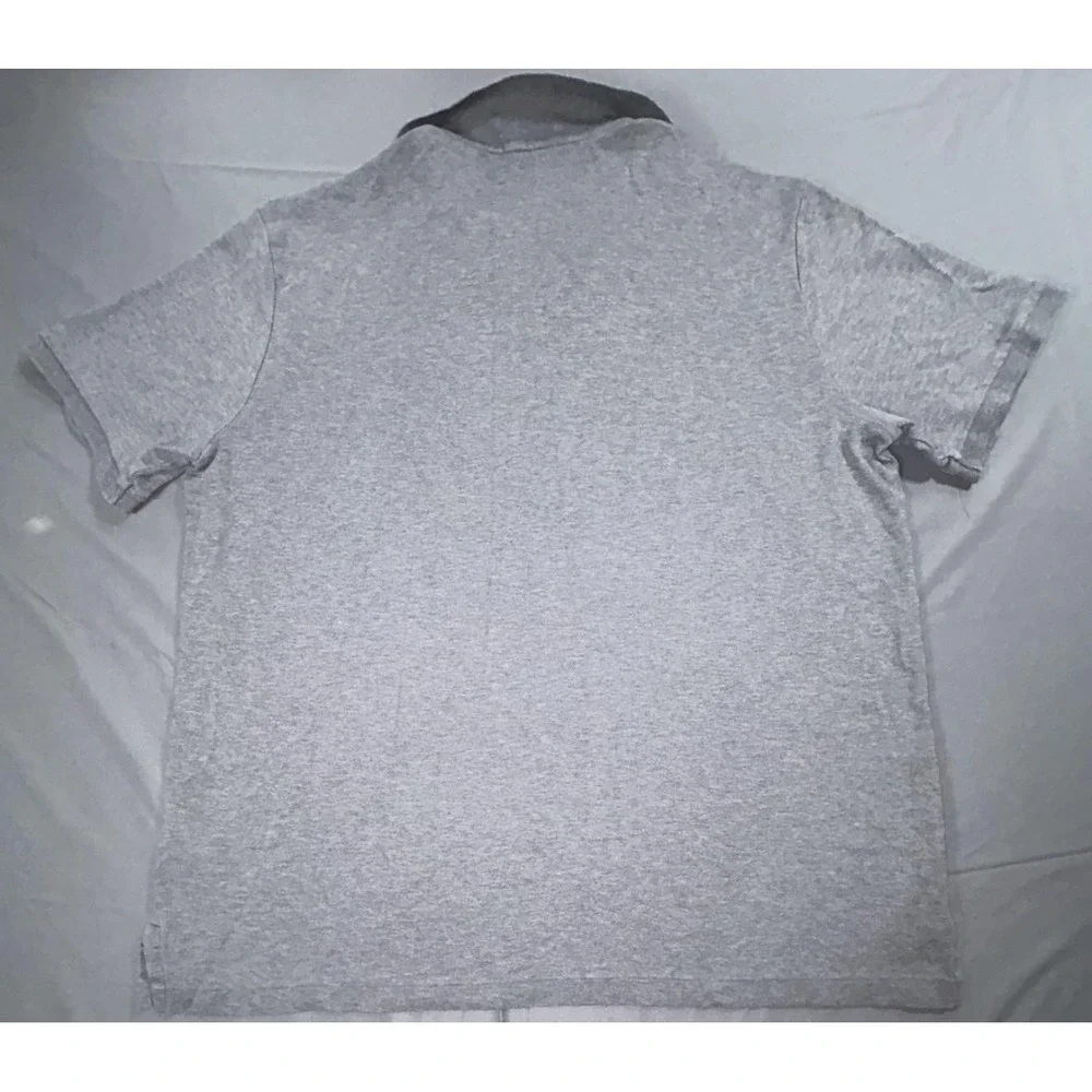 Polo Ralph Lauren Polo Shirt Mens XL Gray Solid Cotton Knit Pony Logo Casual